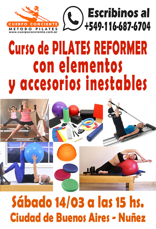 Curso de Pilates reformer con elementos en Cuerpo Conciente 2020